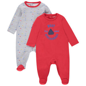 Σετ από 2 υπνόσακους βαμβακερού στυλ ναυτικού για αγόρι μωρού 