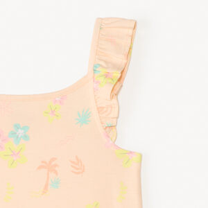 Νυχτικό με τιράντες και βολάν, με εκτύπωση φαντασίας για κορίτσι. 