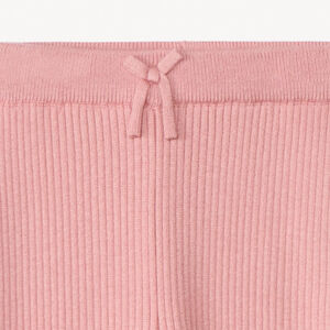 Μακρύ κολάν πλεκτό μονόχρωμο με διακοσμητικό φιόγκο για κορίτσι 