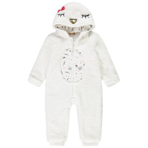 Surpyjama en sherpa avec capuche fantaisie oiseau pour bébé fille Main Surpyjama en sherpa avec capuche fantaisie oiseau pour bébé fille