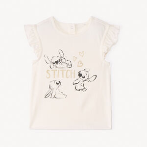T-shirt manches courtes Stitch Disney pour bébé fille Main T-shirt manches courtes Stitch Disney pour bébé fille