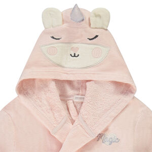 Μπουρνούζι σφουγγάρι με κουκούλα μονόκερος για κορίτσι 