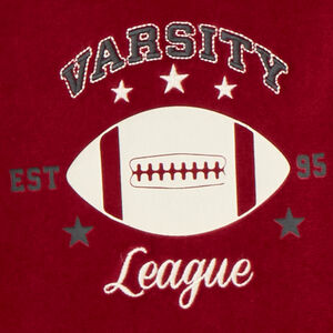 Σετ πιτζάμας 2 τμχ. βελουτέ με σχέδιο rugby για αγόρι 