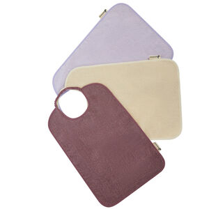 Σετ 3 Σαλιάρες από Πετσετέ Ύφασμα - Μωβ 