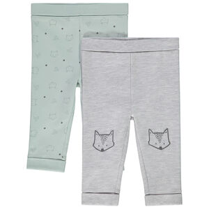 Σετ από 2 πλεκτά σλιπ με σχέδιο αλεπού για μωρό 