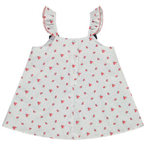 Τοπ με βολάν τιράντες και floral σχέδιο για bebe κορίτσι 
