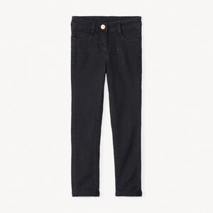 Jean skinny uni noir en denim pour fille  