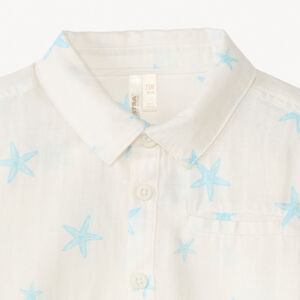 Πουκάμισο κοντομάνικο με σχέδιο από αστερίες για μωρό αγόρι 