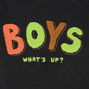 Μπλουζάκι μακρυμάνικο με patchs bouclettes για αγόρι 