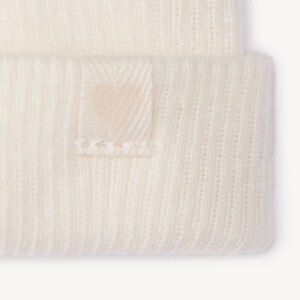 Πλεκτός μονόχρωμος σκούφος μητρότητας για bebe κορίτσι 