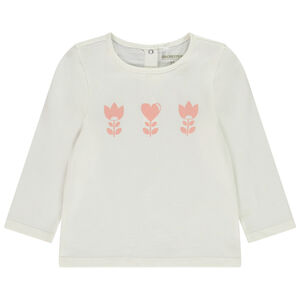 T-shirt μακρυμάνικο με φαντεζί τύπωμα για κορίτσι μωρό 