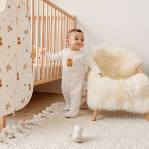 Βρεφικό φορμάκι με σχέδιο αλόγου σε καρώ ύφασμα. 