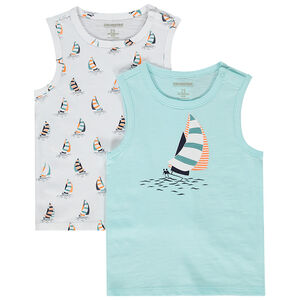 Lot de 2 débardeurs assortis pour bébé garçon 