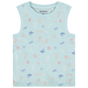 Αμάνικο μπλουζάκι με φαντεζί σχέδιο για αγόρι 