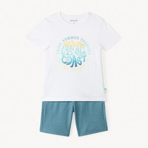 Σετ κοντό 2 τεμαχίων μπλουζάκι και βερμούδα για αγόρι 