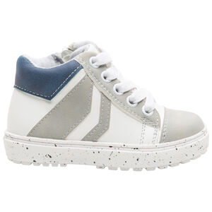 Αθλητικά παπούτσια ψηλά με κορδόνια από ύφασμα και φιόγκο για bebe κορίτσι 