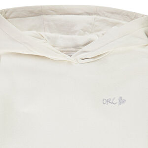 Φούτερ molleton gratté μονόχρωμο με κέντημα για κορίτσι 