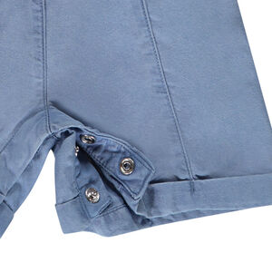 Κοντό combi φαντεζί με πλεκτή ζώνη για bebe κορίτσι 