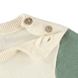 Pull en tricot jacquard tricolore pour bébé garçon 