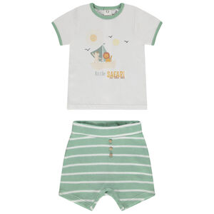 Σετ 2 τμχ. σφουγγάρι σχέδια safari για bebe αγόρι 