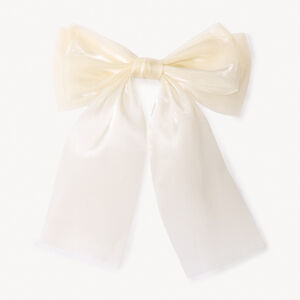 Βαμβακερή κορδέλα με μεγάλο φιόγκο από οργανζά για κορίτσι 