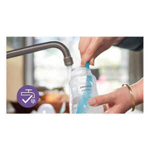 Βούρτσα καθαρισμού για μπιμπερό και θηλές μπλε 