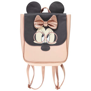 Σακίδιο πλάτης από οικολογικό δέρμα με αυτιά και φιόγκο σε ανάγλυφο σχέδιο Minnie Disney για κορίτσι 