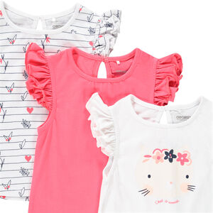 Σετ από 5 t-shirts κοντομάνικα για bebe κορίτσι 