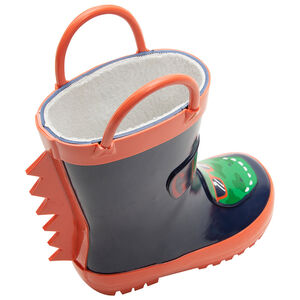 Γαλότσες από καουτσούκ με λαβές και σήμα δεινόσαυρο, σε νούμερα παό 24 έως 29 