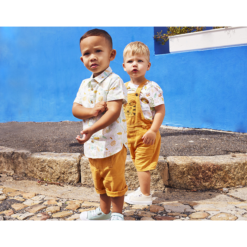 Σετ 2 τμχ. με σχέδιο φύλλων για bebe αγόρι 