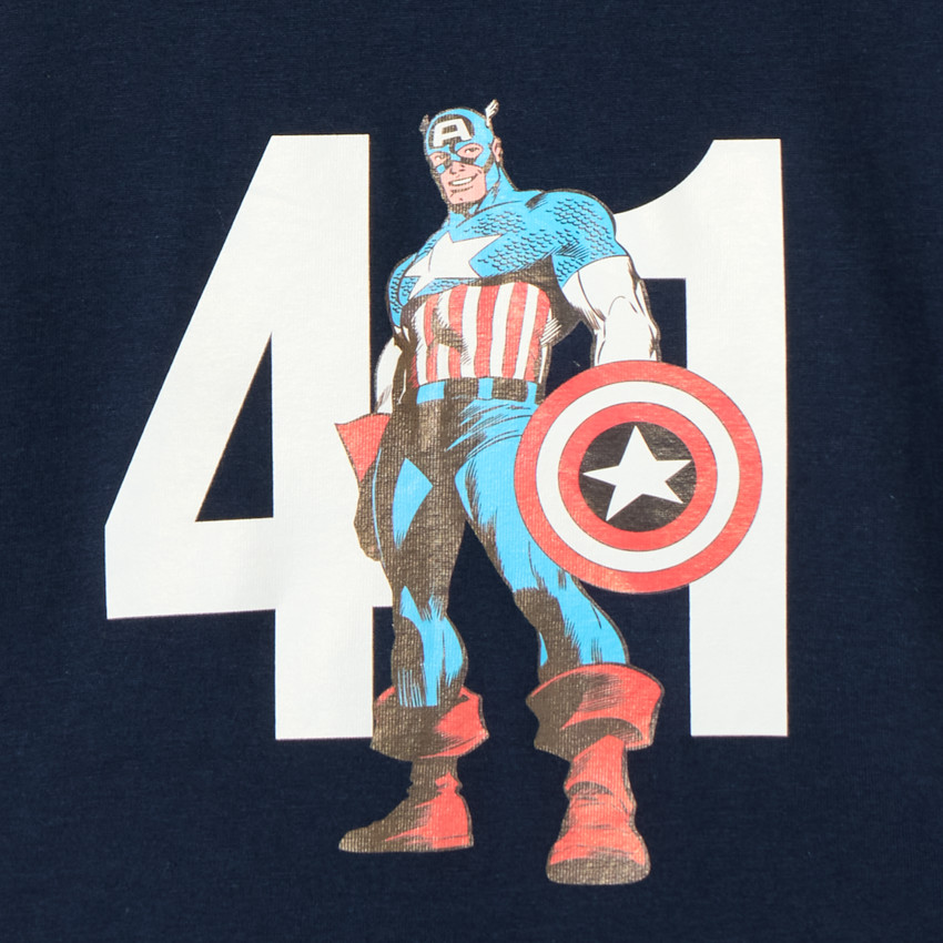 T-shirt κοντομάνικο από ζέρσεϊ Captain America Marvel για αγόρι 