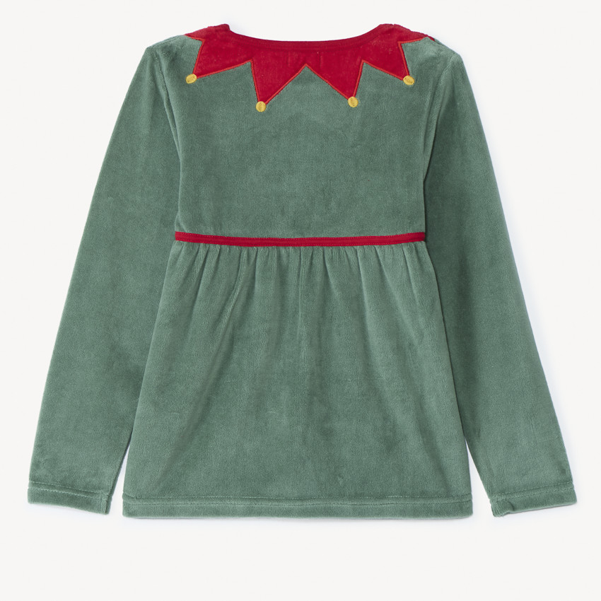 Σετ παιδικών πιτζαμών 3 τεμαχίων λουκάνικου Χριστουγέννων για κορίτσι 