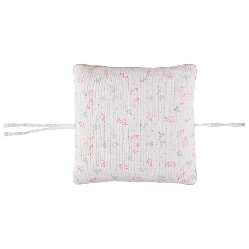 Διακοσμητικό μαξιλάρι από τετράγωνο ύφασμα, μετατρέψιμο σε προστατευτικό για κρεβάτι ή πάρκο 