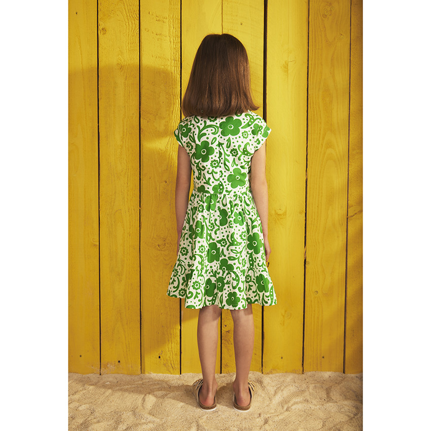 Ρόμπα κρουαζέ κοντομάνικη με floral σχέδιο για κορίτσι 