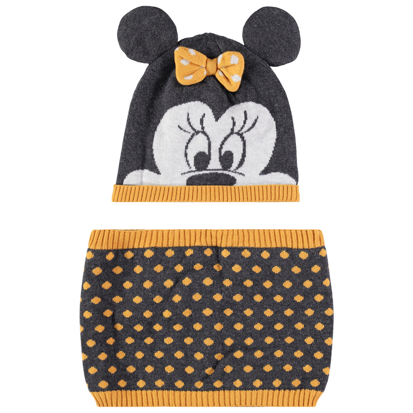 Ensemble bonnet et snood doublés sherpa Minnie Disney  Additional Ensemble bonnet et snood doublés sherpa Minnie Disney