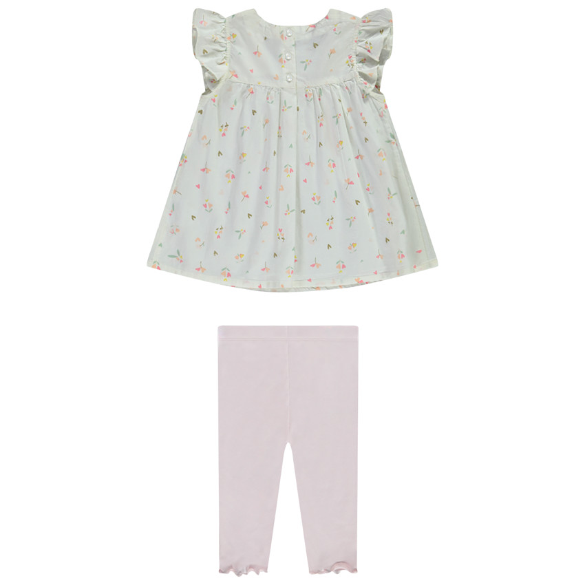 "Σετ 2 τμχ. με τοπ floral σχέδιο για μωρό κορίτσι" 