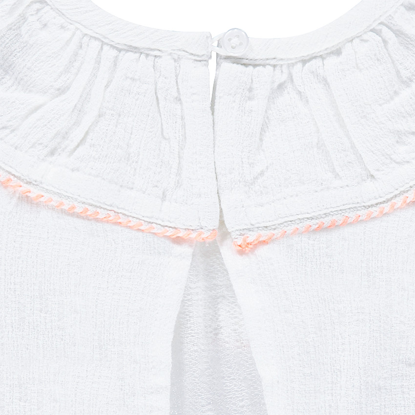 Μπλούζα από βαμβακερό βουάλ ύφασμα με μπαλώματα 