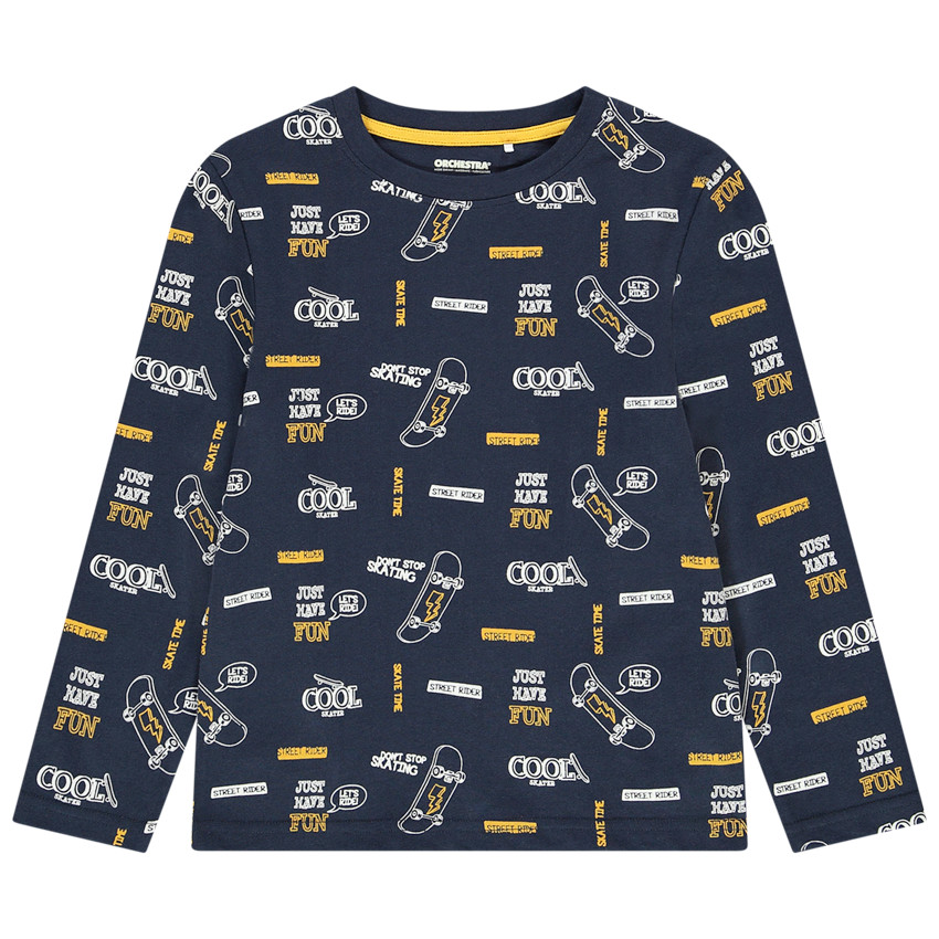 T-shirt manches longues imprimé pour garçon Main T-shirt manches longues imprimé pour garçon