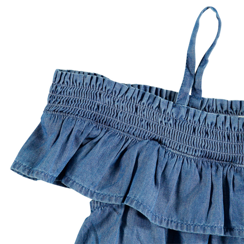 Top jean με βολάν  Additional Top jean με βολάν