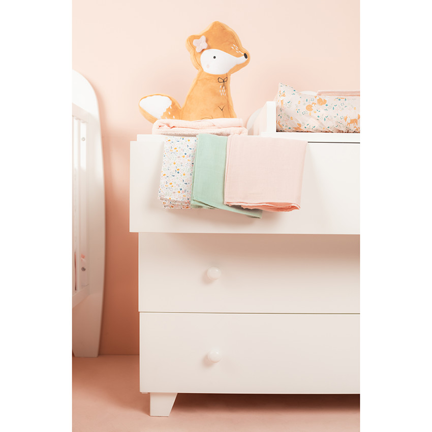 Σετ από 3 λάνγκε με βαμβάκι και σχέδια ζώων του δάσους 