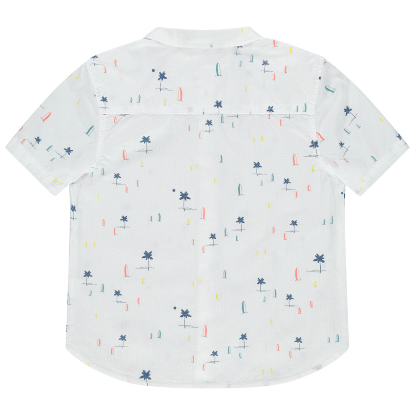Πουκάμισο κοντομάνικο με τύπωμα φοίνικες  
