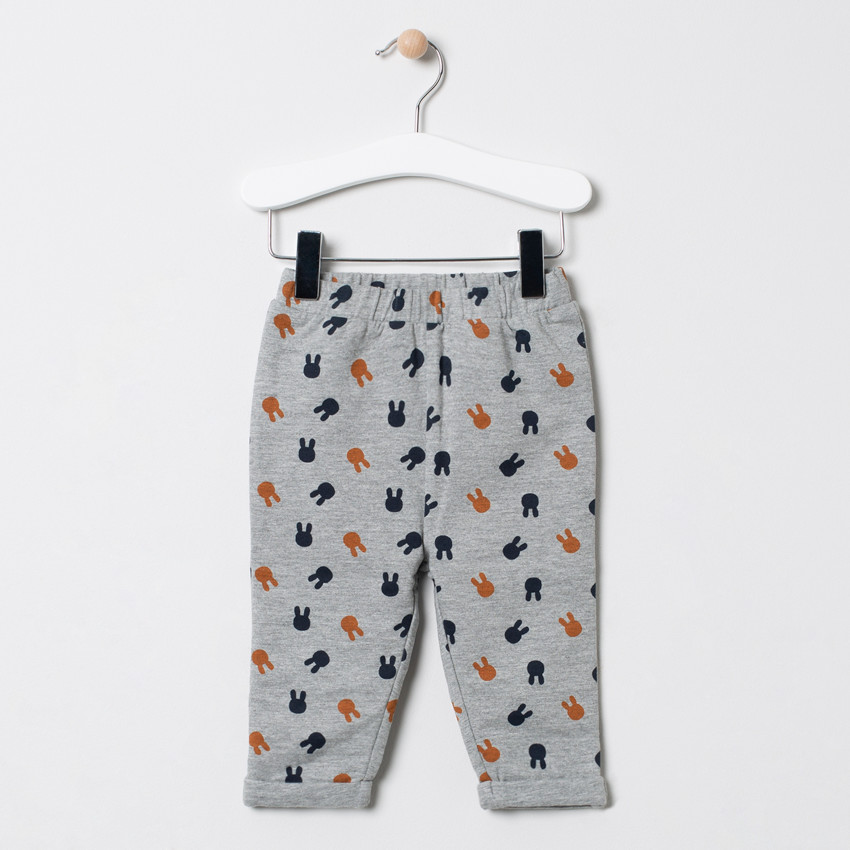 Jogging maille fantaisie motif lapin et poche 