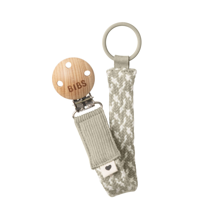 Κλιπ Πιπιλας Bibs Paci Braid Sand/Ivory 