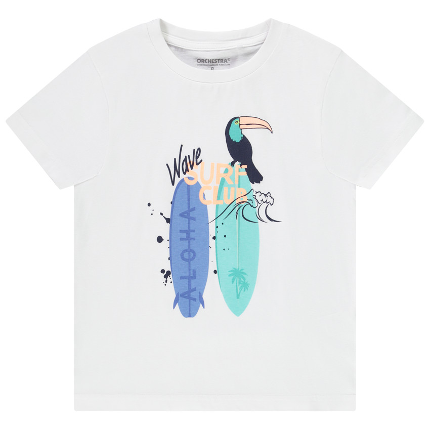 Κοντομάνικο μπλουζάκι από jersey με print για αγόρι 