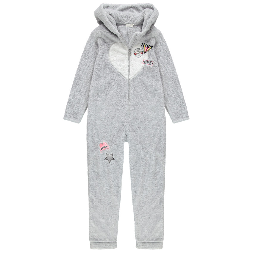Junior - Surpyjama en sherpa avec détails fantaisie brodés 