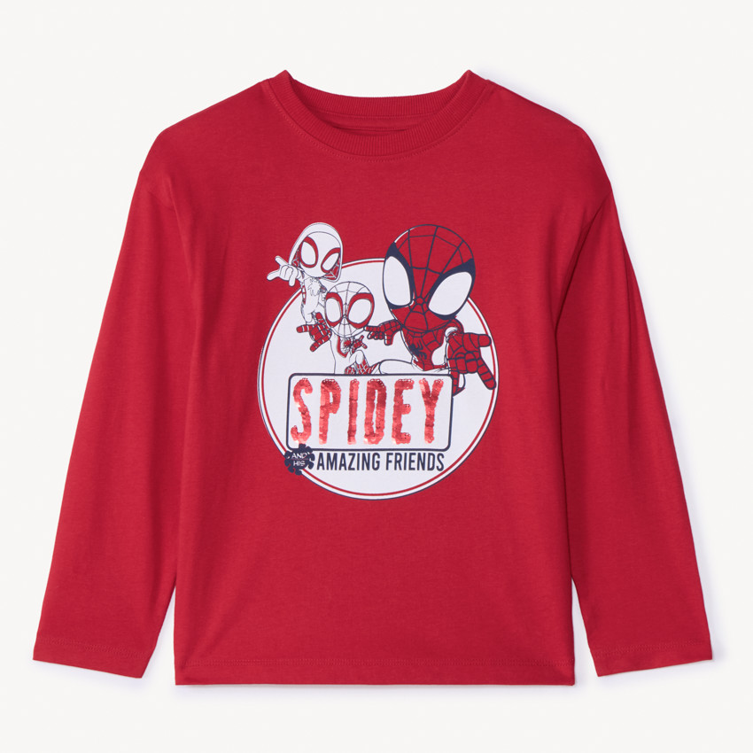 T-shirt μακρυμάνικος με μαγικά παγιέτα Spidey Marvel για αγόρι 