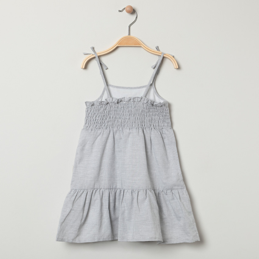 Φόρεμα με λεπτές τιράντες και Smiley κέντημα 