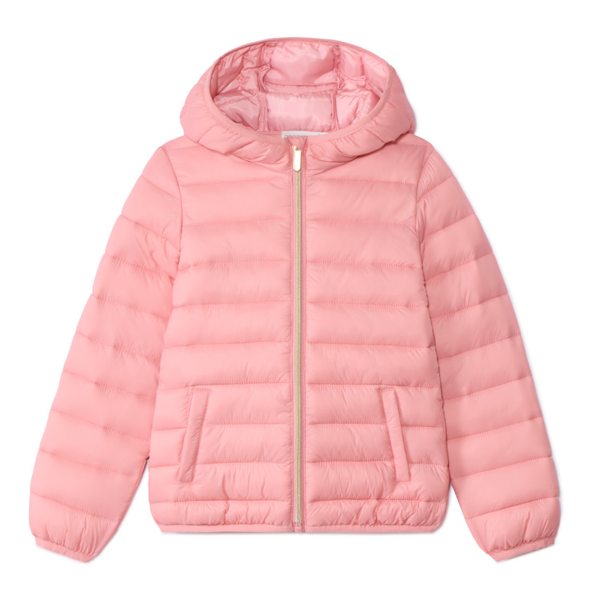 Λεπτό μπουφάν με επένδυση και κουκούλα για κορίτσι 