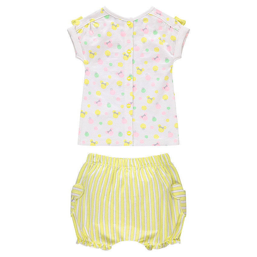 Σύνολο μπλούζα με εμπριμέ μοτίβο Μίνι της ©Disney και ριγέ σορτς 