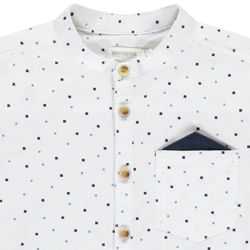 Πουκάμισο κοντομάνικο με σχέδιο καρό και μαντήλι για αγόρι 